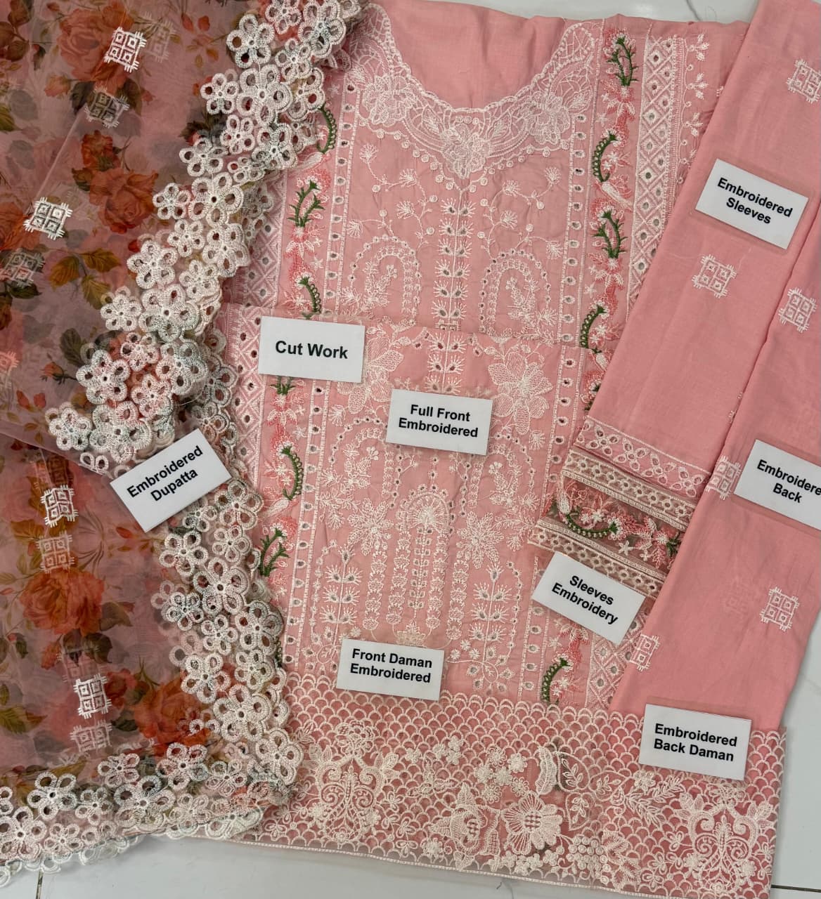 MAHNUR DAISY 24AB Chikankari 3PC Suit