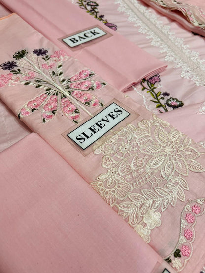 Aneela’s Luxury Lawn Chikankari Unstitched 3 Piece Suit with Khaddi Net Dupatta