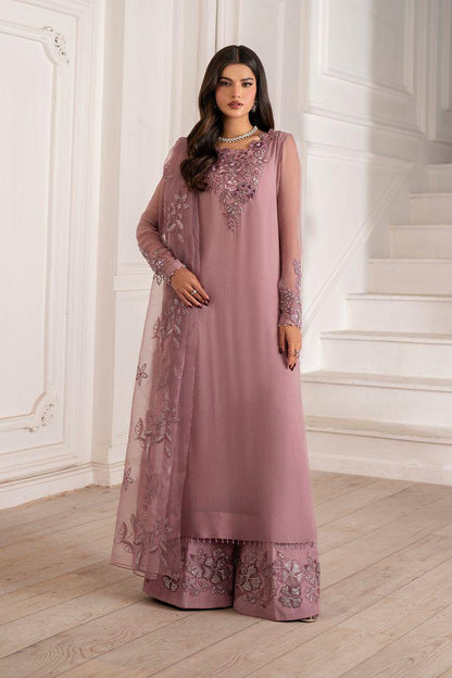 Iznik Chiffon Organza Malai 3 Piece Suit with Heavy Adda Work