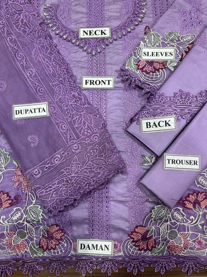 SEREENE Lawn Premium Heavy Embroidered 3 Piece Suit