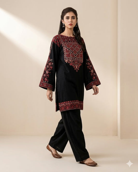Umzy Embroidered Lawn 2-Piece Suit