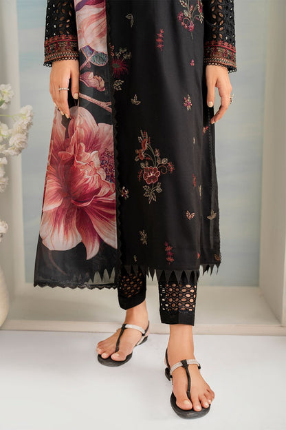 Ahmozi Iznik Lawn Unstitched 3 Piece Suit with Heavy Embroidery & Silk Digital Dupatta