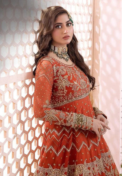 MAHNUR | The Royal Asim Jofa Inspired Luxury Chiffon Frock