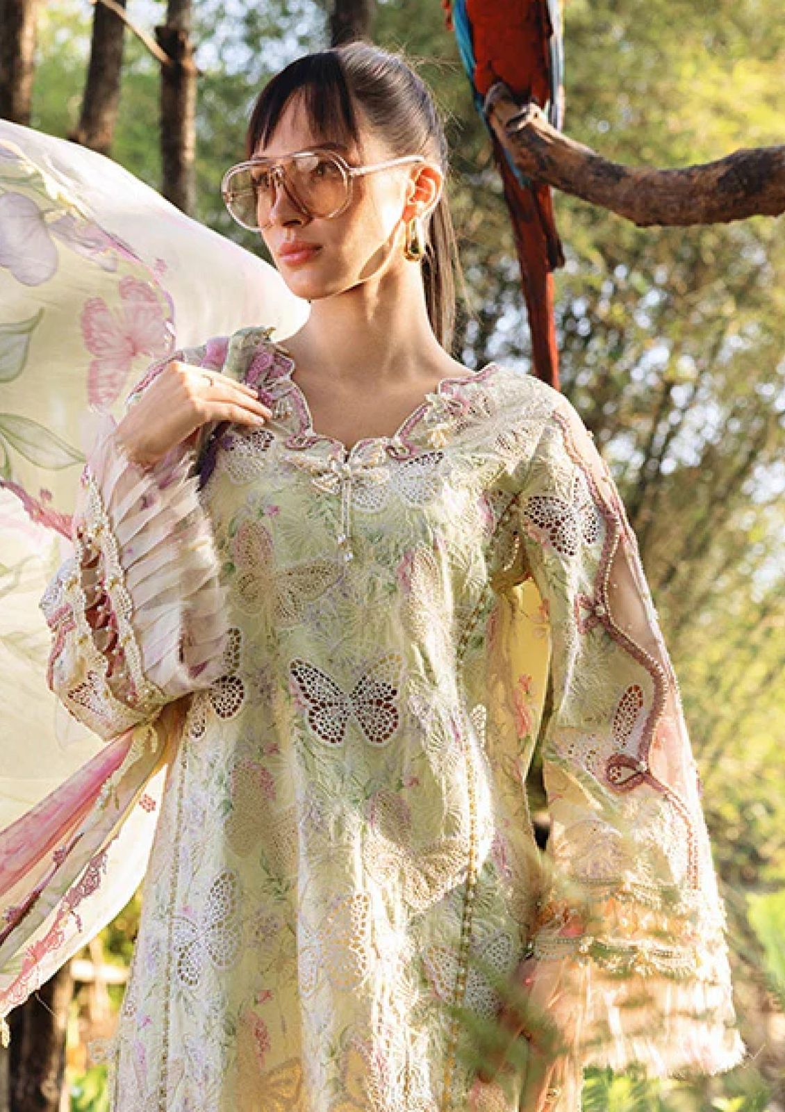 MARIA.B Premium 3PC Lawn & Chiffon Suit
