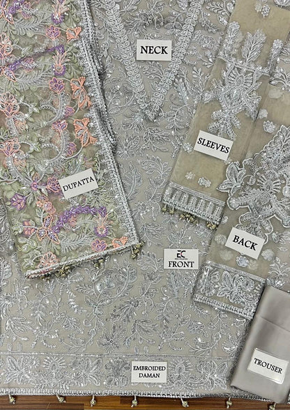 ZARIF Luxury Net Fabric Premium 3PCs