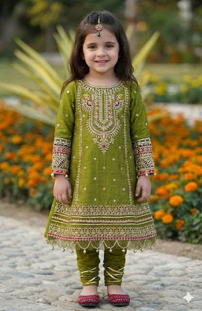 Kids Embroidered 3PC Suit
