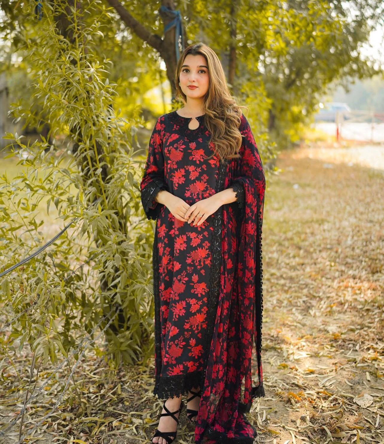 ANEELA’S Replica Lawn Embroidered 3PC