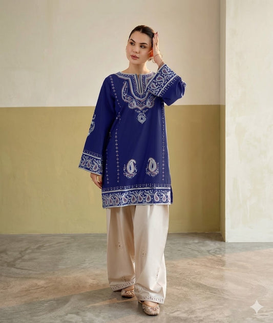 URGE Premium Lawn 2 Piece Fully Embroidered Suit with Matching Trouser