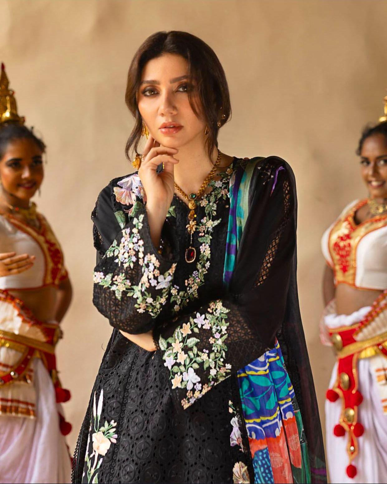 MUSHQ Lawn Unstitched 3 Piece Suit with Heavy Chikankari Embroidery & Silk Digital Dupatta