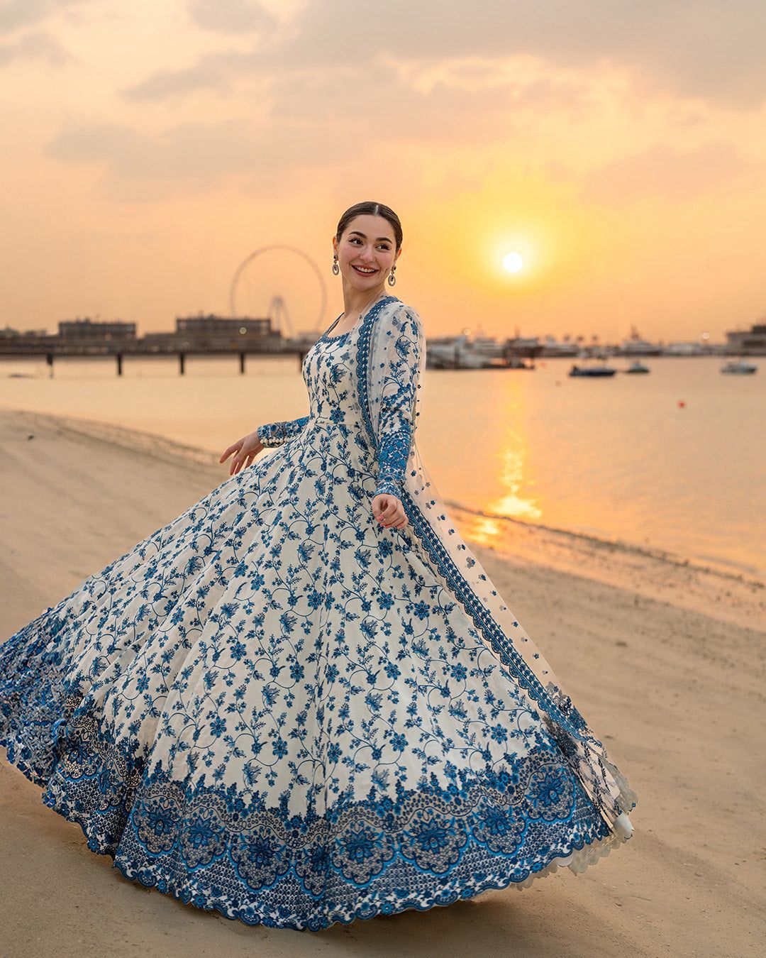 Faiza Saqlain Premium Fully Embroidered Lawn 3 Piece Suit with Organza Dupatta