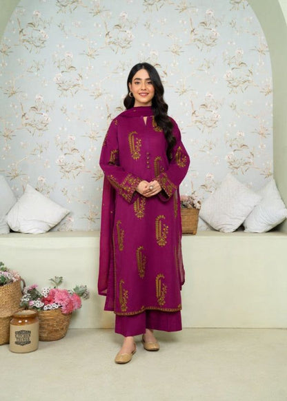 NUREH Premium Lawn 3PC Embroidered