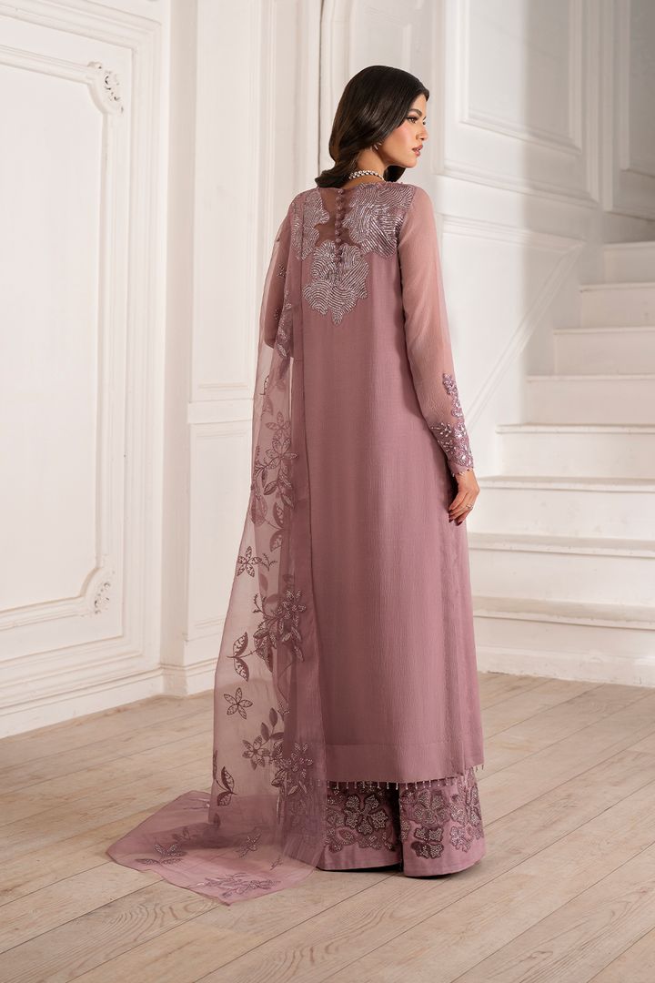 Iznik Chiffon Organza Malai 3 Piece Suit with Heavy Adda Work
