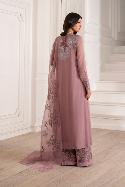 Iznik Chiffon Organza Malai 3 Piece Suit with Heavy Adda Work