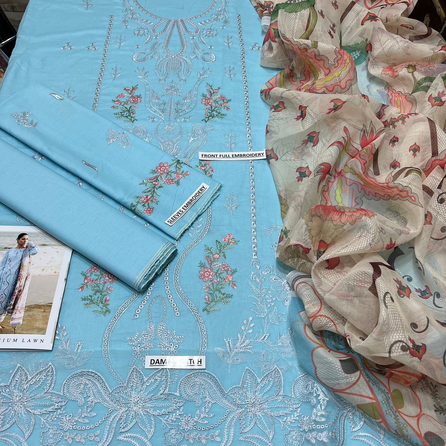 ALAMKAR Premium Lawn Cotton 3Pcs