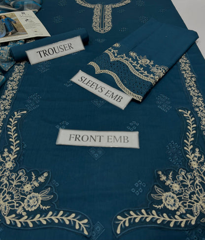 IZEL Lawn 3PC Suit Heavy Embroidery