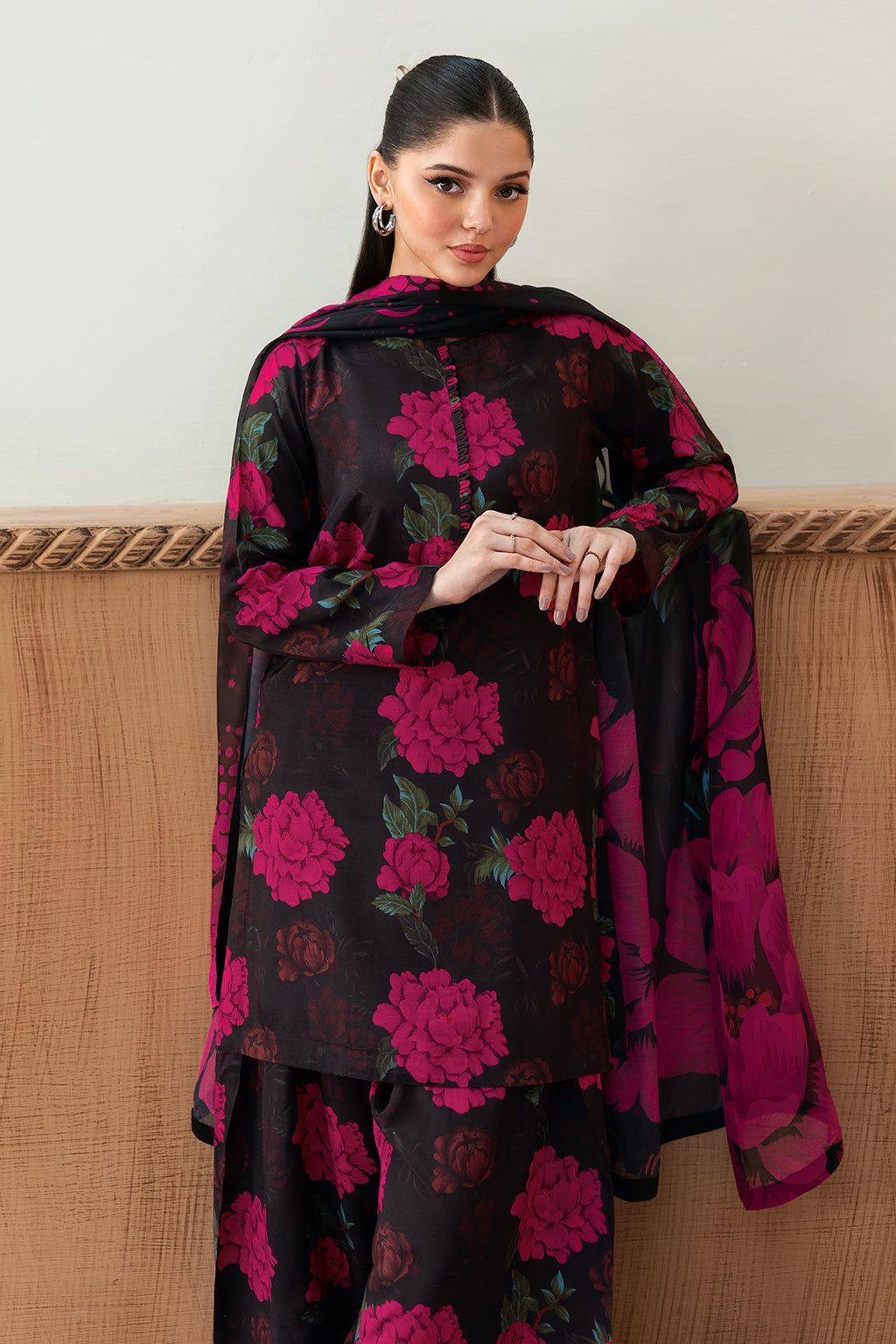 AFSANAH  Unstitched Premium Lawn 3PCs Suit