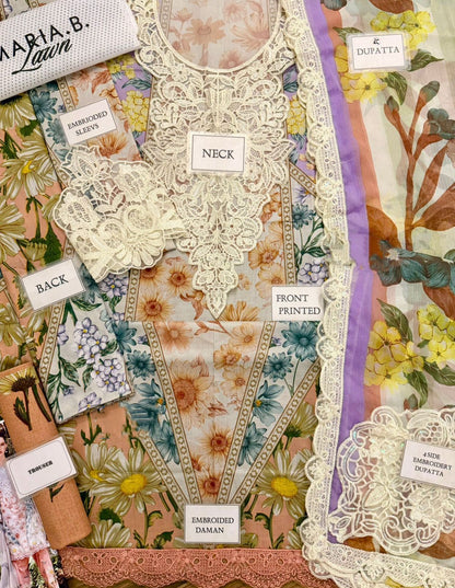 MARIA B 3PC Printed Lawn Suit
