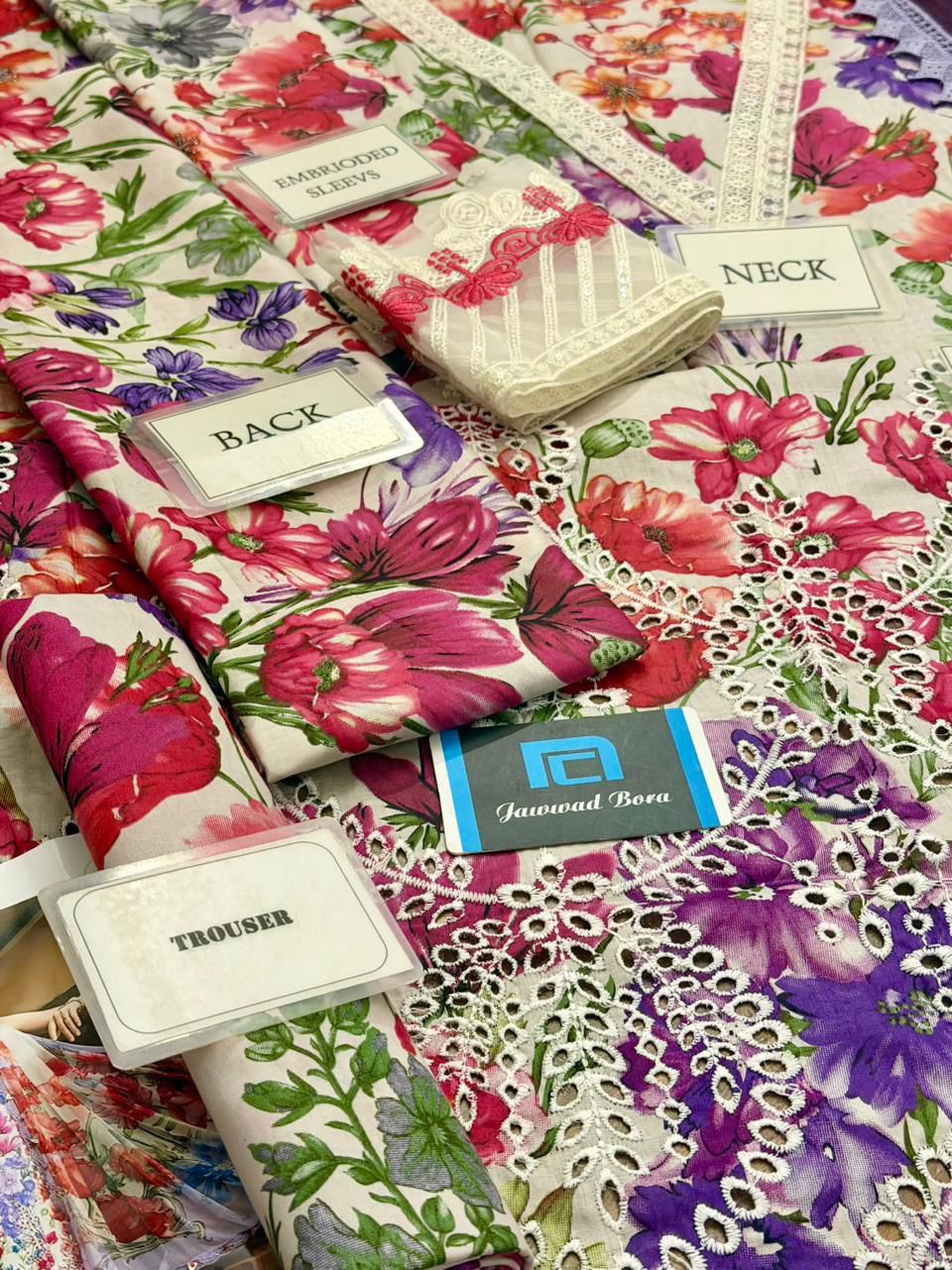 MARIA B Printed Lawn Embroidered Spengle Work 3PCs