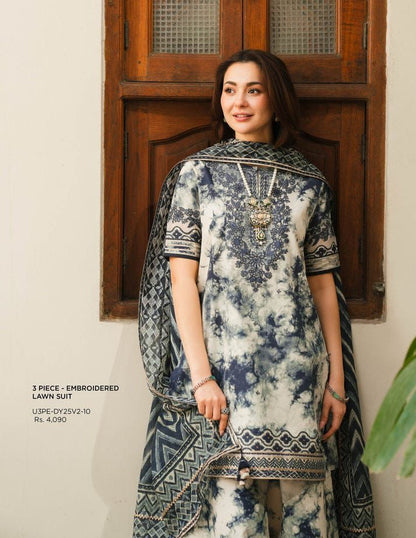 SAPPHIRE Premium Printed Lawn Suit with Chiffon Dupatta