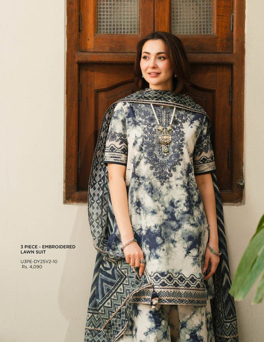SAPPHIRE Premium Printed Lawn Suit with Chiffon Dupatta