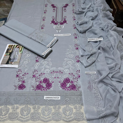 MUSHQ Premium EMBROIDERED Lawn 3Pcs
