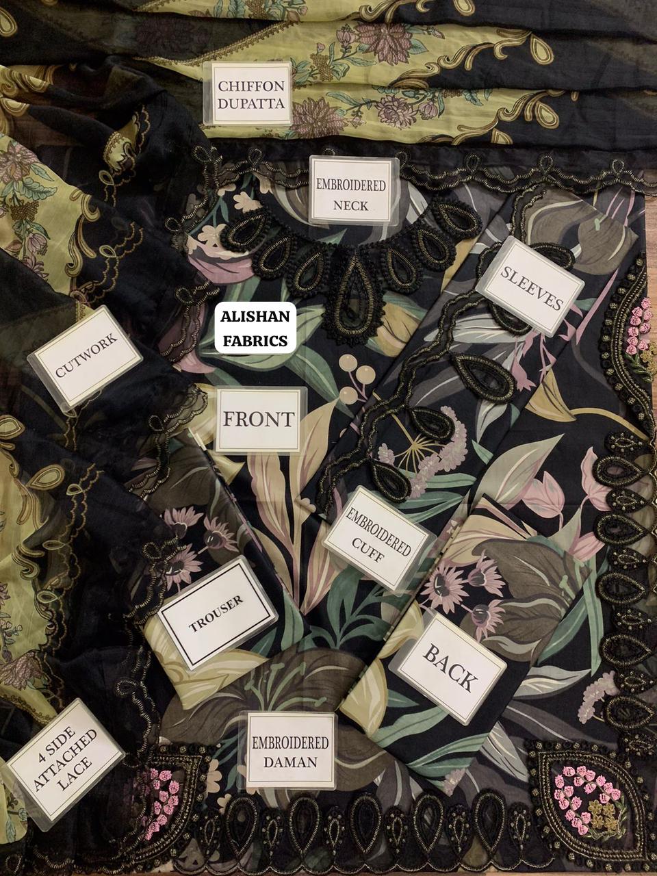 BAROOQUE Luxury Embroidered 3PC