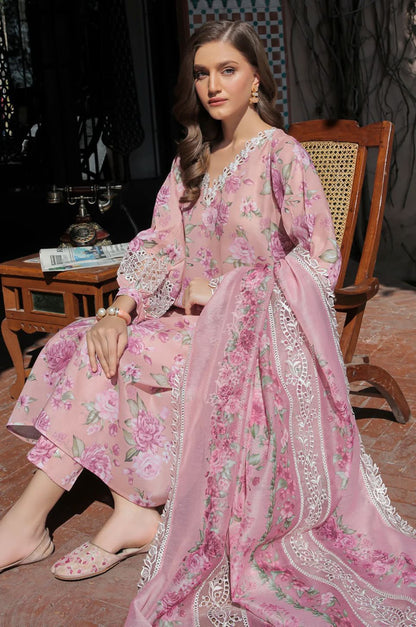 BAROQUE Unstitched Lawn 3PCs Suit