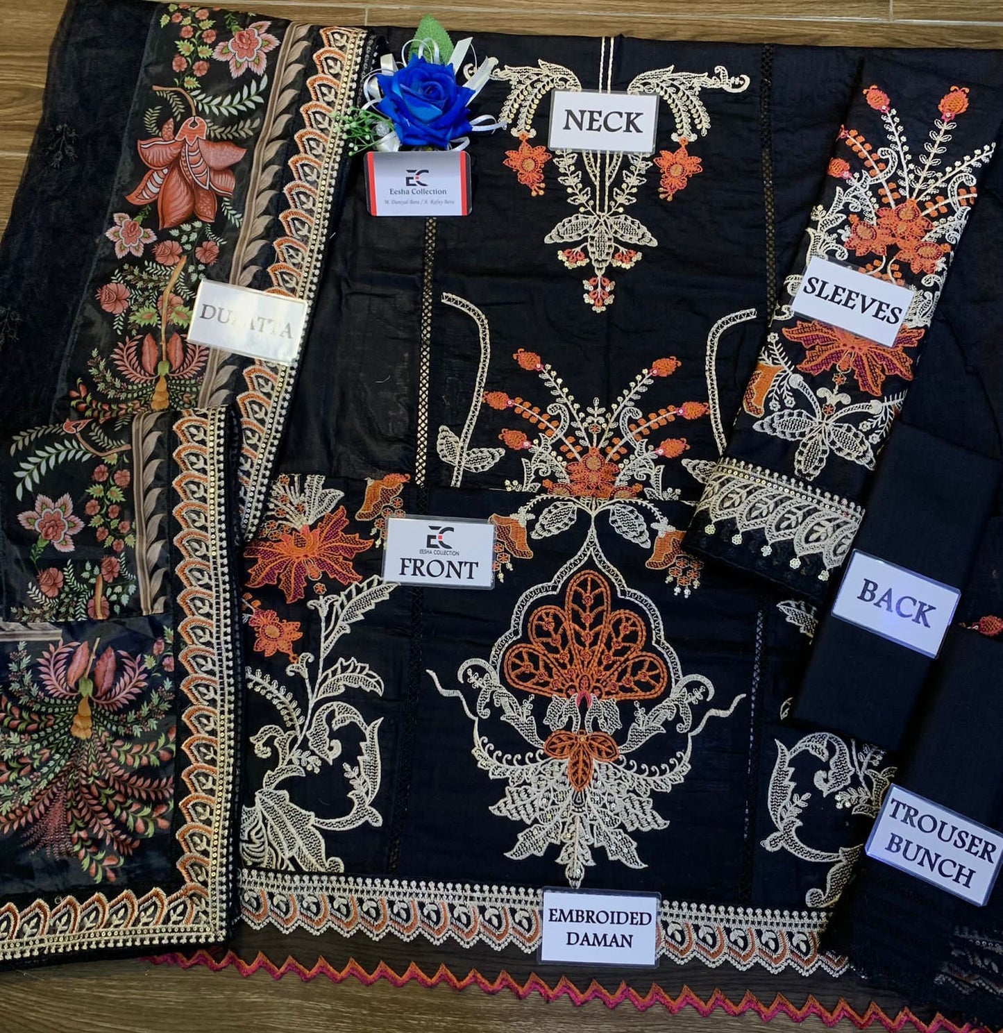 MARIA B Sateen Lawn Premium 3PC Embroidered Suit