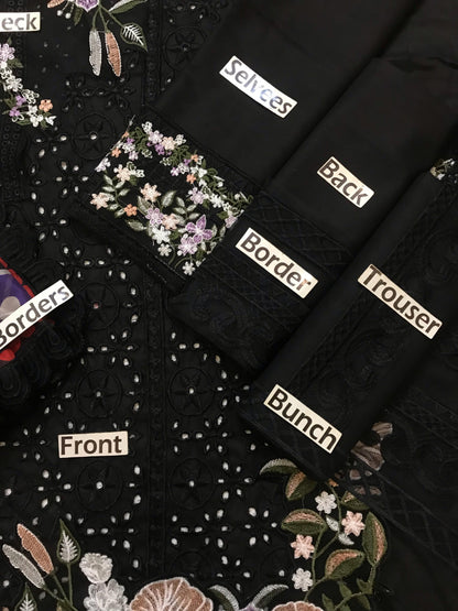 MUSHQ Lawn Unstitched 3 Piece Suit with Heavy Chikankari Embroidery & Silk Digital Dupatta