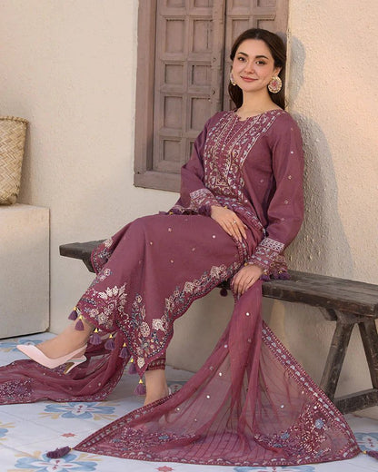 JADE Premium 3PC Embroidered Lawn Suit