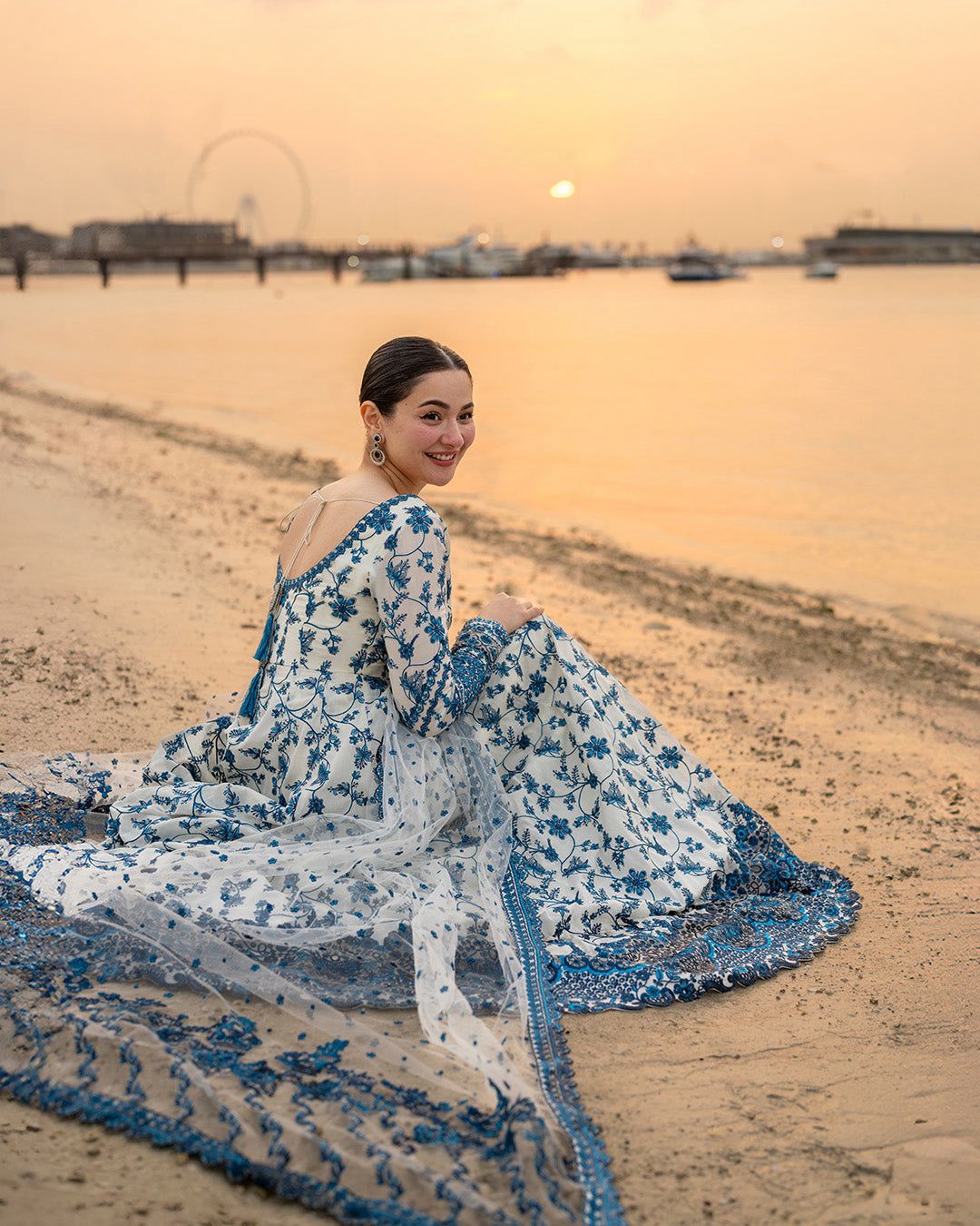 Faiza Saqlain Premium Fully Embroidered Lawn 3 Piece Suit with Organza Dupatta