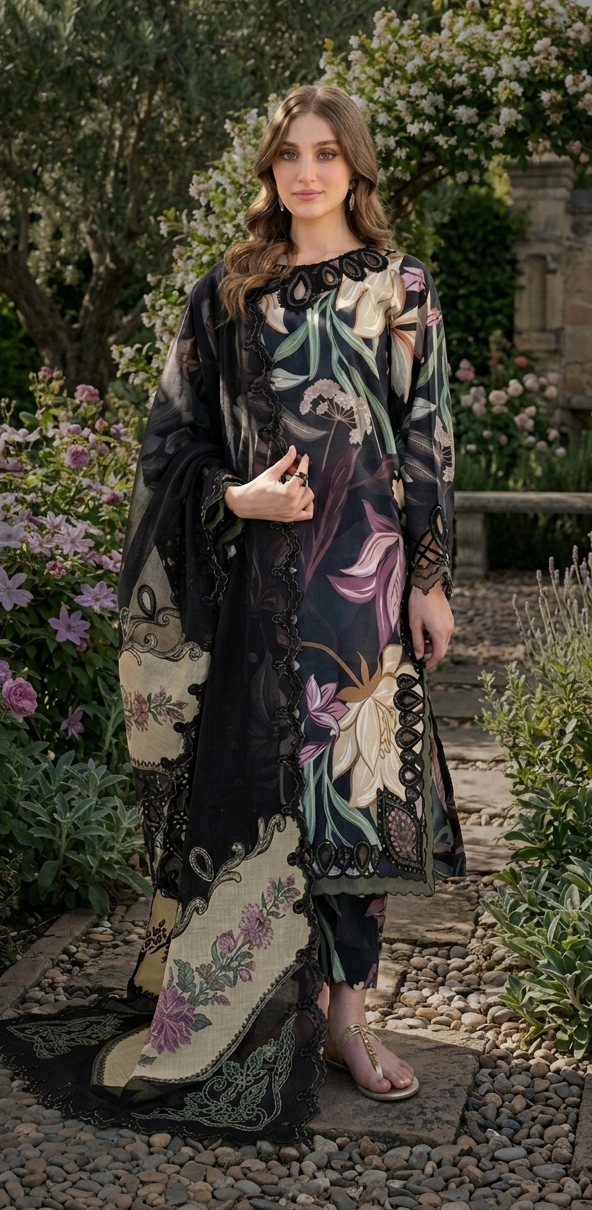 BAROOQUE Luxury Embroidered 3PC