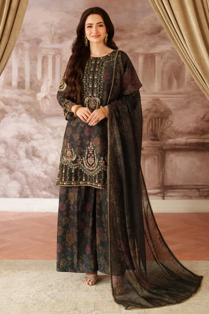 Mohagni Premium Unstitched 3 Piece Suit with 9MM Chiffon Dupatta