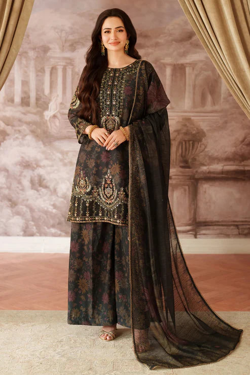 Mohagni Premium Unstitched 3 Piece Suit with 9MM Chiffon Dupatta