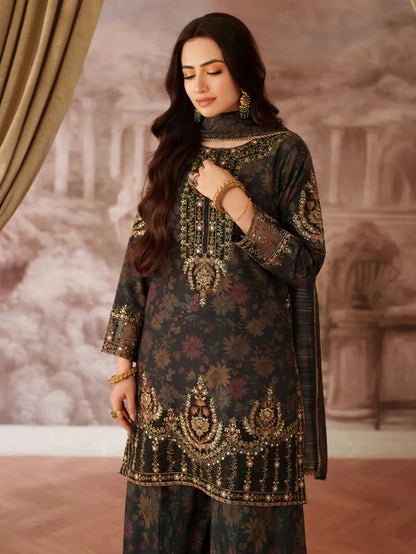 Mohagni Premium Unstitched 3 Piece Suit with 9MM Chiffon Dupatta