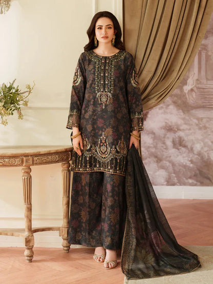 Mohagni Premium Unstitched 3 Piece Suit with 9MM Chiffon Dupatta