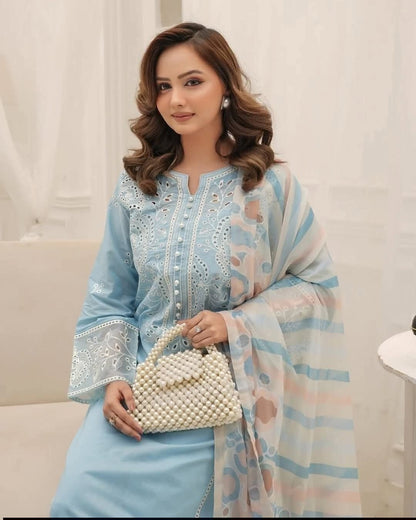FARASHA Premium Embroidered Lawn