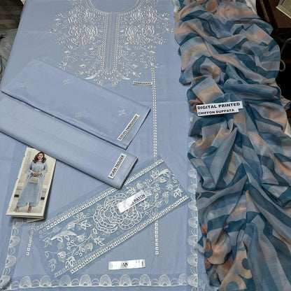 FARASHA Premium Embroidered Lawn