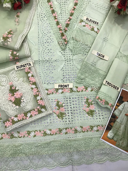 Adan Libas Chikankari Lawn Suit