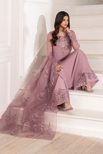 Iznik Chiffon Organza Malai 3 Piece Suit with Heavy Adda Work