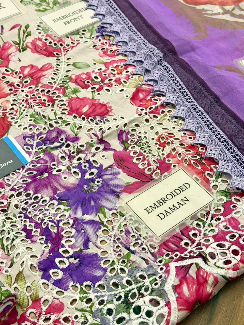 MARIA B Printed Lawn Embroidered Spengle Work 3PCs