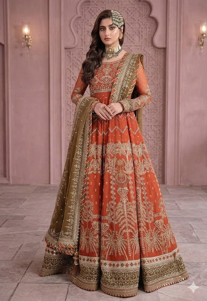 MAHNUR | The Royal Asim Jofa Inspired Luxury Chiffon Frock