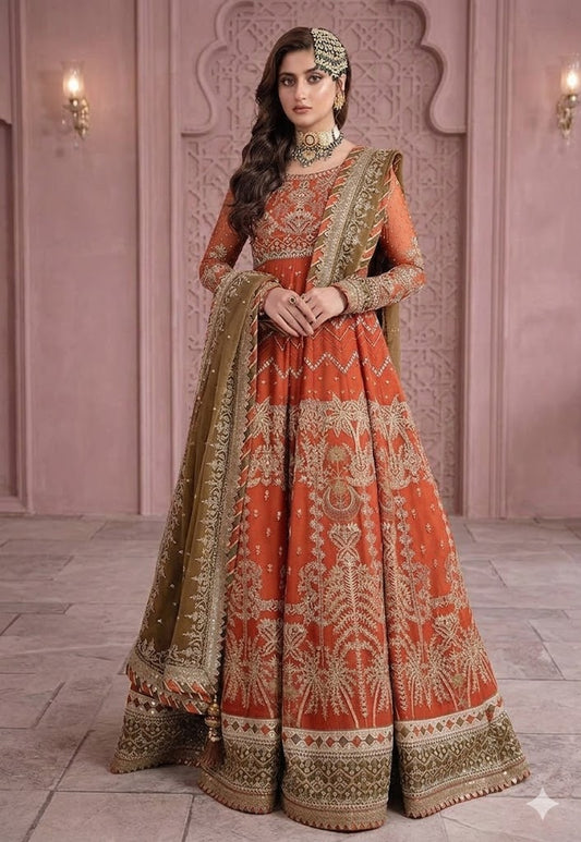 MAHNUR | The Royal Asim Jofa Inspired Luxury Chiffon Frock