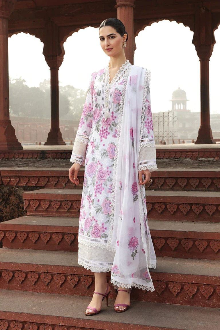 Breeze Summer Lawn Premium Embroidered 3 Piece Suit with Chiffon Dupatta