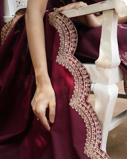 Maharani Premium Embroidered Lawn 3PC Suit