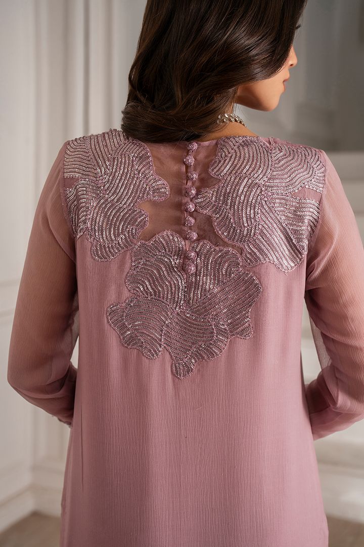 Iznik Chiffon Organza Malai 3 Piece Suit with Heavy Adda Work
