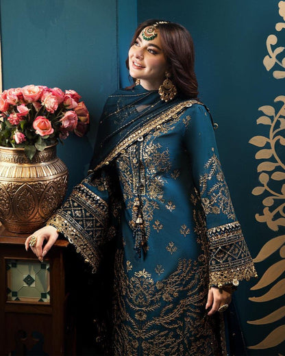 ASIM JOFA  Premium 3PC Chiffon Embroidered Suit