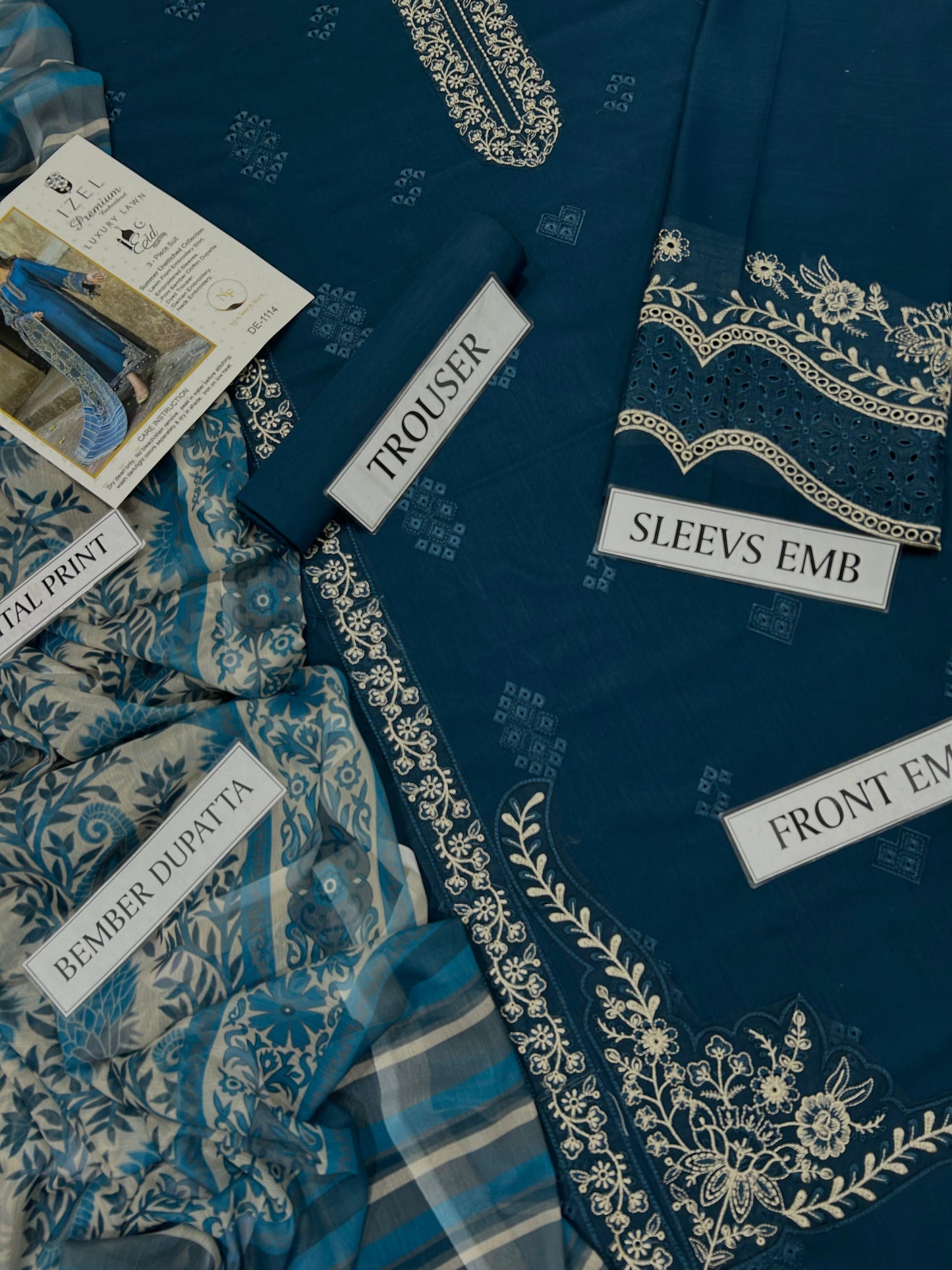 IZEL Lawn 3PC Suit Heavy Embroidery