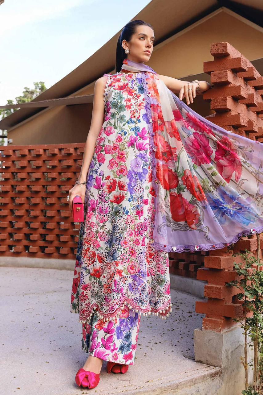 MARIA B Printed Lawn Embroidered Spengle Work 3PCs