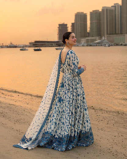 Faiza Saqlain Premium Fully Embroidered Lawn 3 Piece Suit with Organza Dupatta